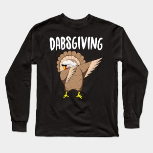 Dabsgiving Dabbing Turkey Long Sleeve T-Shirt